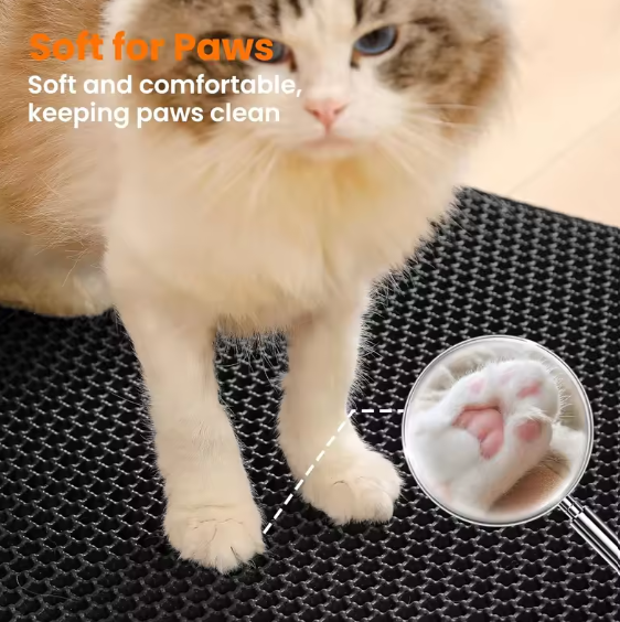 Cat Litter Mat Double Layer Pet Non Slip Large Size Pet Litter Box Filter Mat Waterproof Pet Toilet Cat Litter Trapping Mat