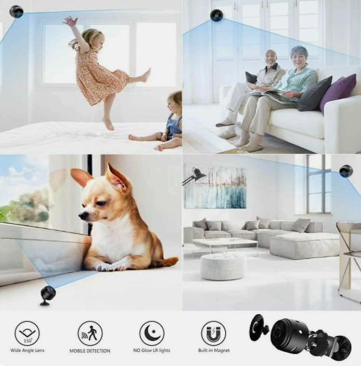 Micro Video Recorder Mini Camera Wireless Design Night Vision Two-Way Talk Camera Motion Detection Alarm System Wireless Camera