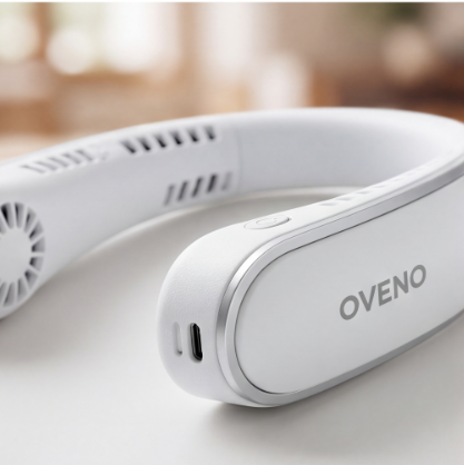 OVENO Neck fan Bladeless 8000mAh Rechargeable Bladeless Neck fan with Display