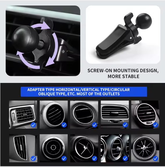 New Gravity Car Holder For Phone In Car Air Vent Mount Clip Cell Holder No Magnetic Mobile Phone Stand